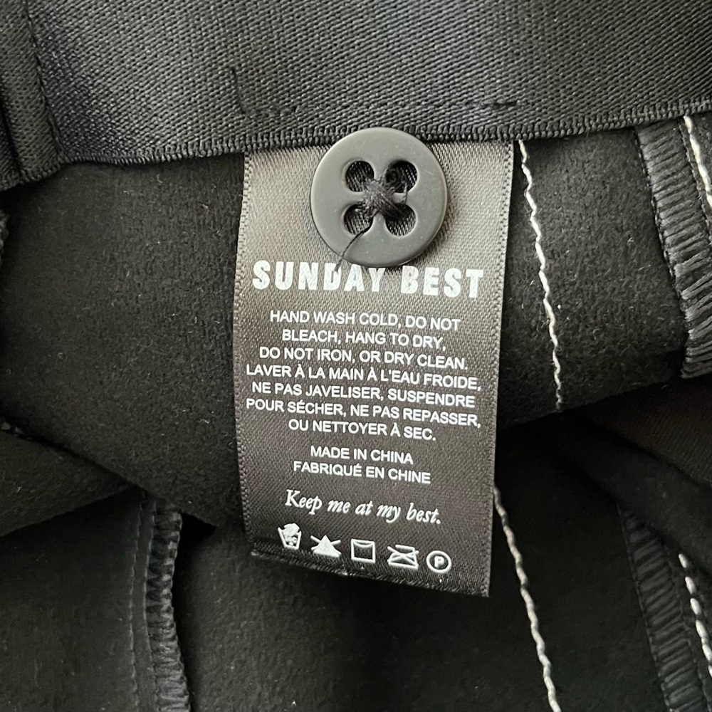 Sunday Best Vegan Leather Slim Fit Moto Tessy Pants-Black-Small - Picture 11 of 16